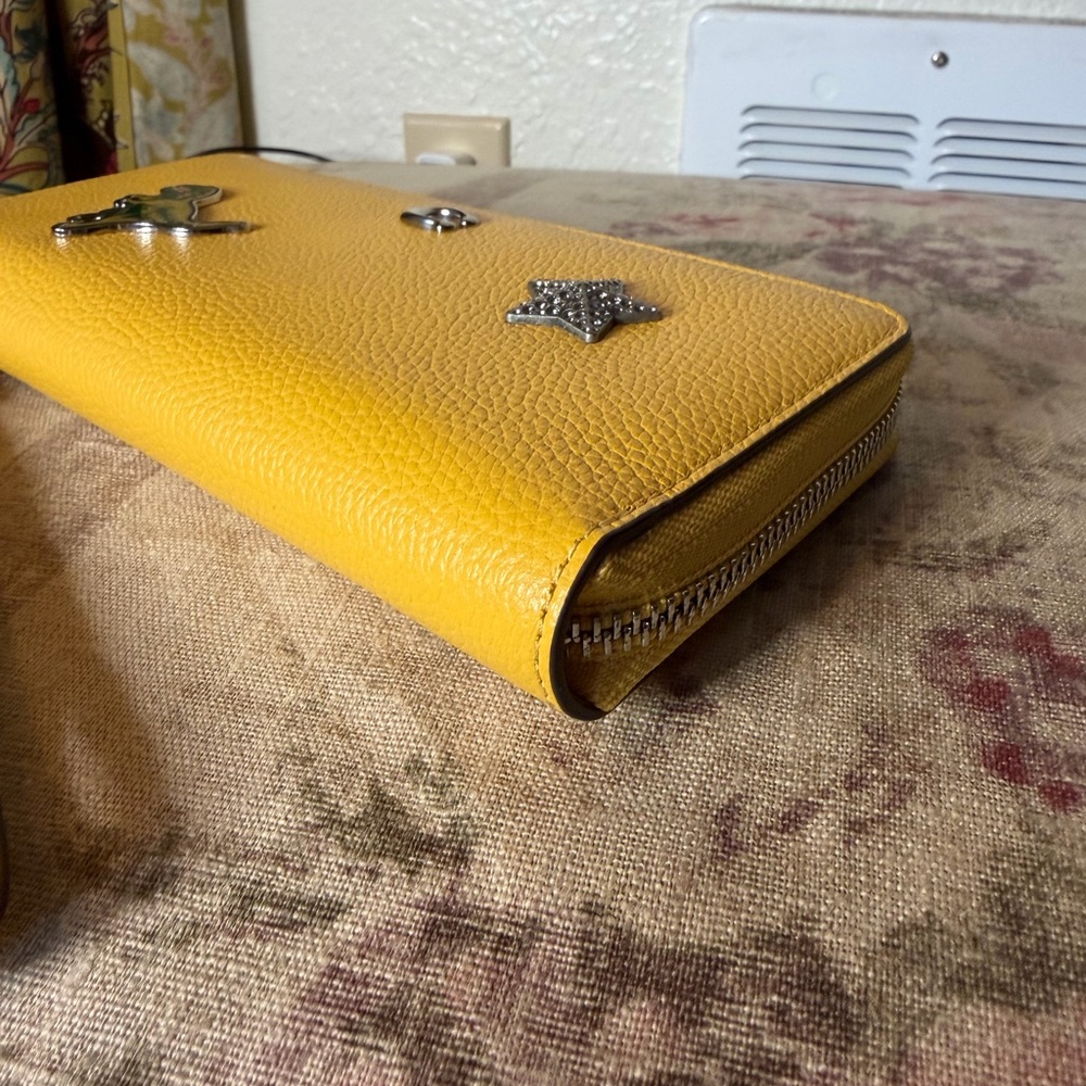 Coach Customized XL Continental Wallet in Canary Yellow - Picture 5 of 8